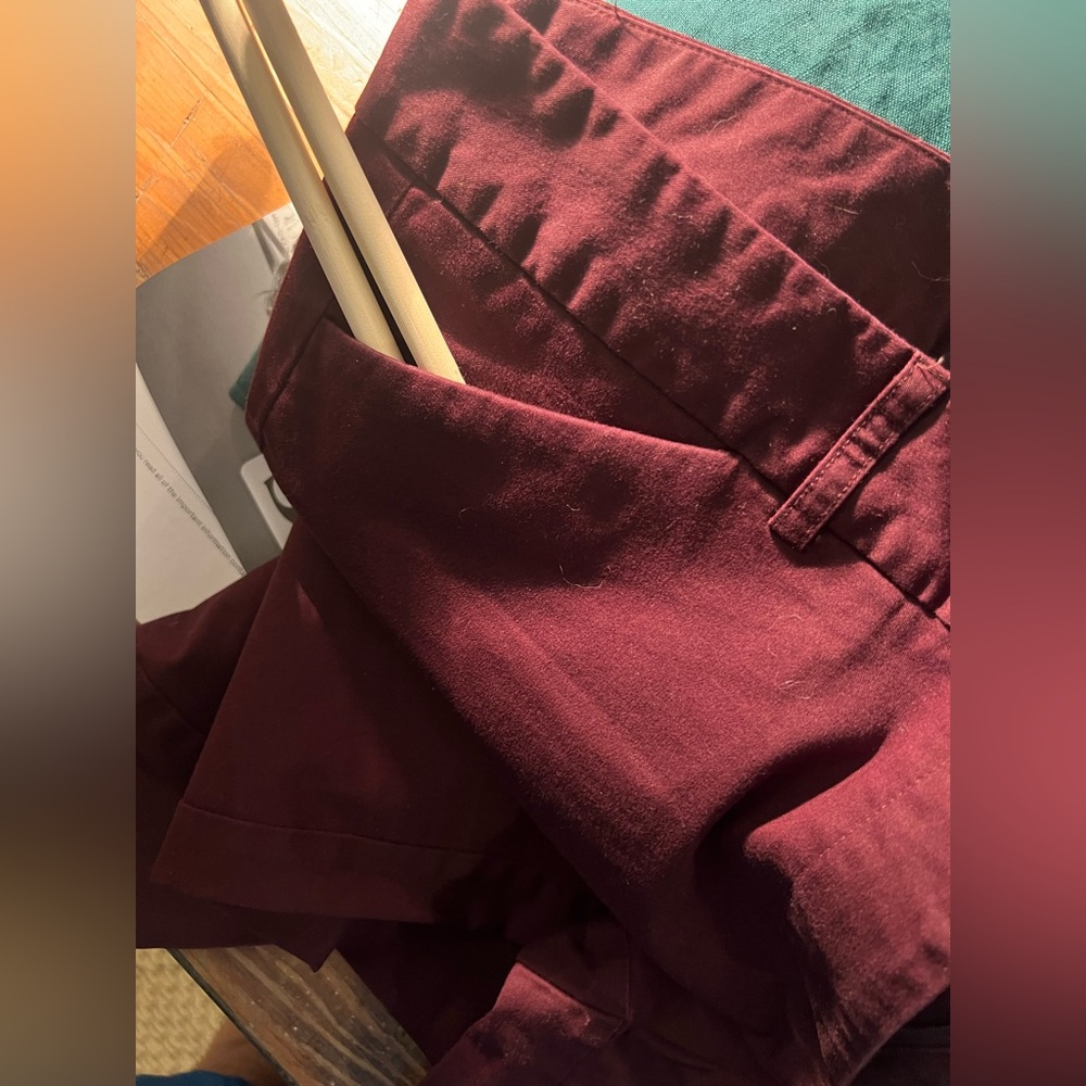 Victoria’s Secret Tall 34” inseam Burgundy flat front flare Pants